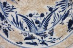 Antiker B/W Teller mit Fisch Ming Dynastie